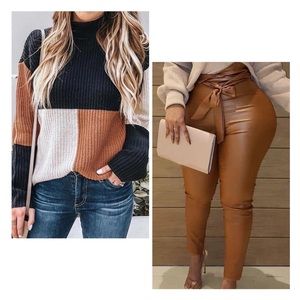 Sexy combi of sweater and pants at Vestirenmoda